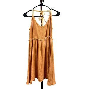 ILLA ILLA Women's Mustard Rope Sleeve Summer Dress